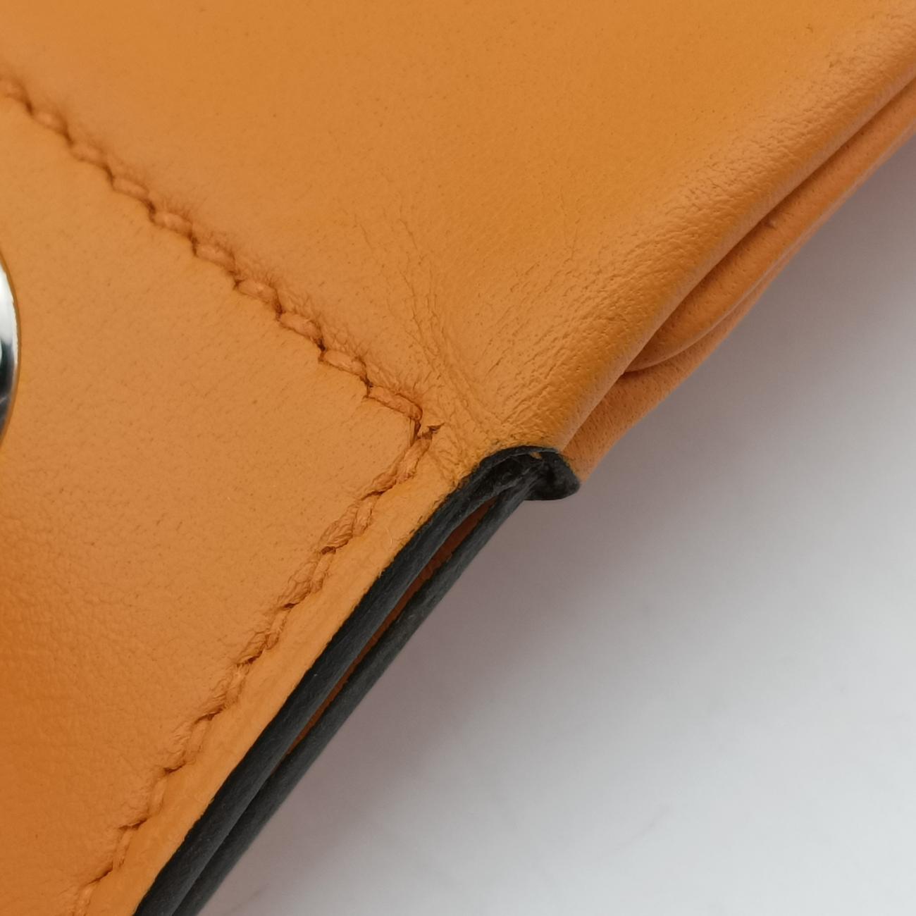 Pre-owned Hermes Sac Aline mini Orange lambskin  shoulderbag | stylenewstar