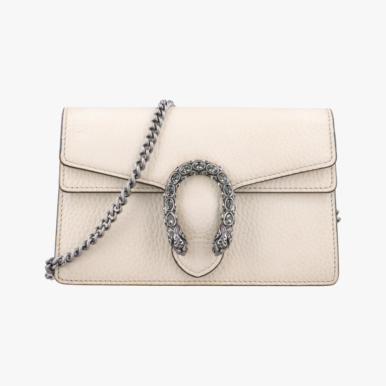 Pre-owned Gucci Dionysus White Leather 476432 shoulderbag | stylenewstar