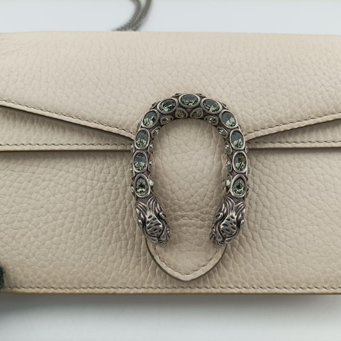 Pre-owned Gucci Dionysus White Leather 476432 shoulderbag | stylenewstar