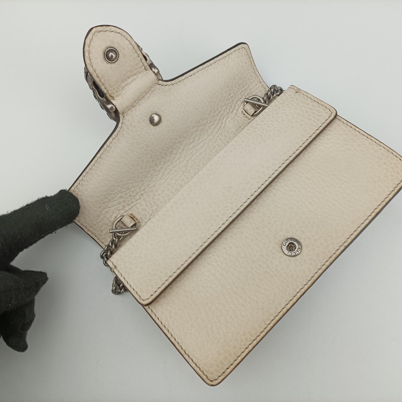 Pre-owned Gucci Dionysus White Leather 476432 shoulderbag | stylenewstar