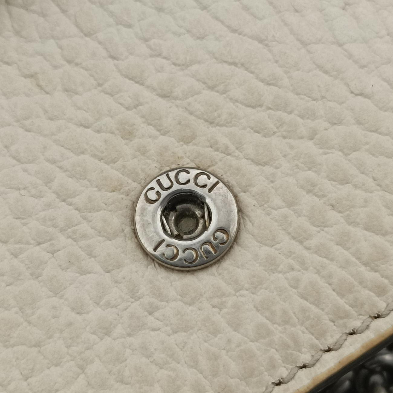 Pre-owned Gucci Dionysus White Leather 476432 shoulderbag | stylenewstar