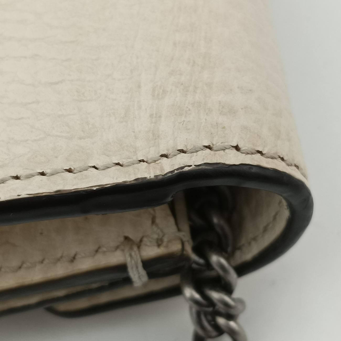 Pre-owned Gucci Dionysus White Leather 476432 shoulderbag | stylenewstar