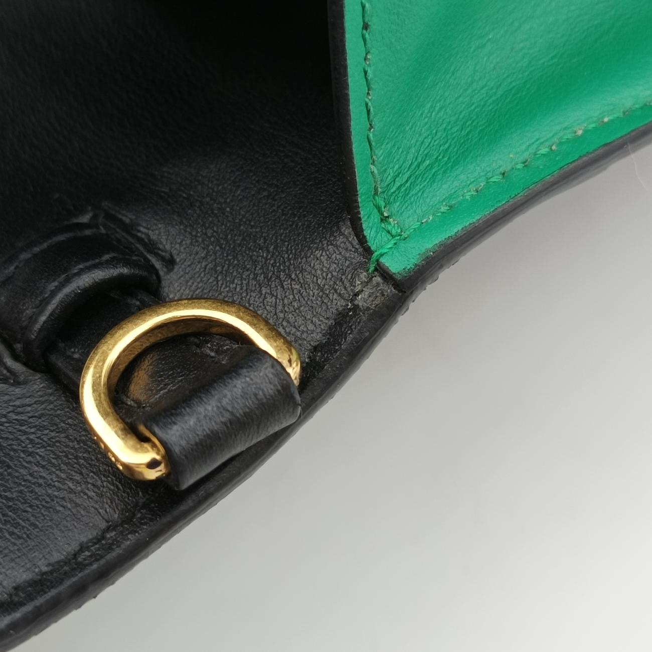 Secondhand Prada Floral Print Plex Metal Ribbon Green×Black×Multicolour Leather  shoulderbag | stylenewstar