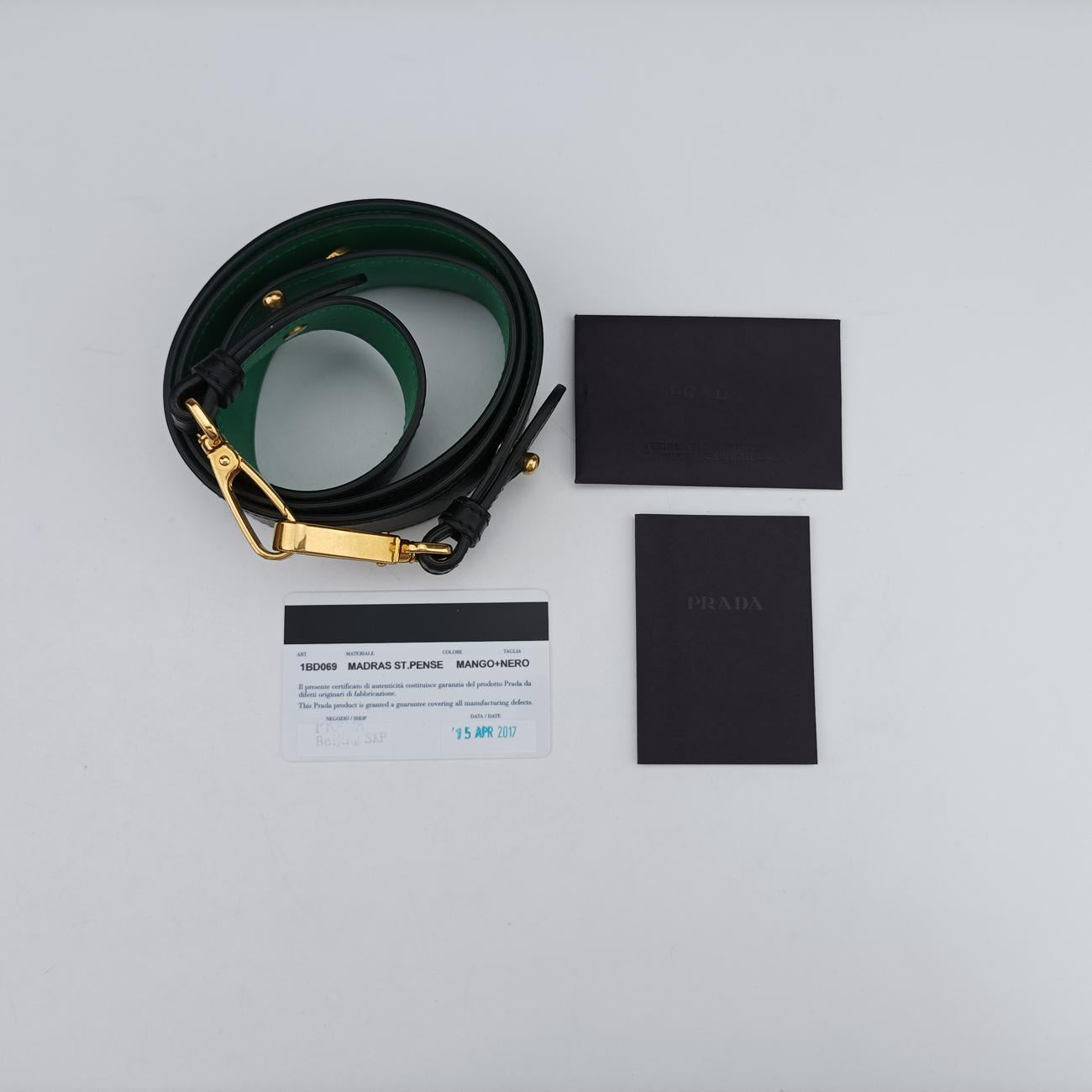 Secondhand Prada Floral Print Plex Metal Ribbon Green×Black×Multicolour Leather  shoulderbag | stylenewstar