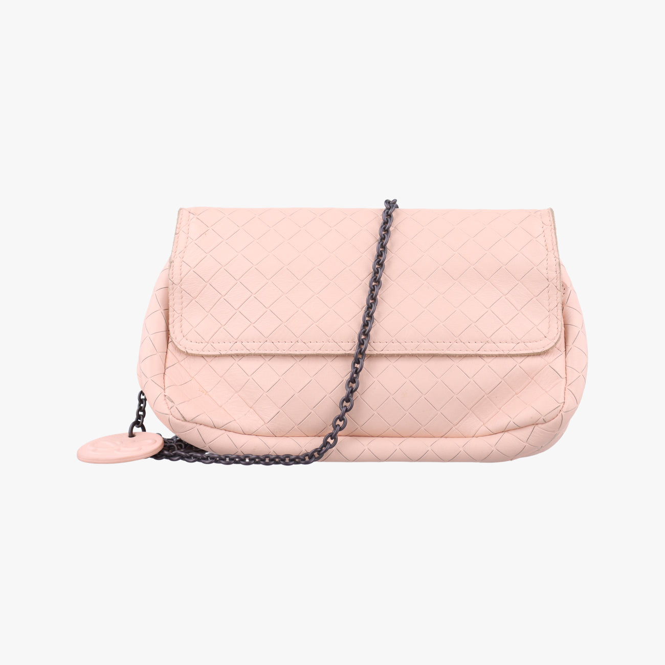 Pre-owned Bottega Veneta Intreccaito pink lambskin  shoulderbag | stylenewstar
