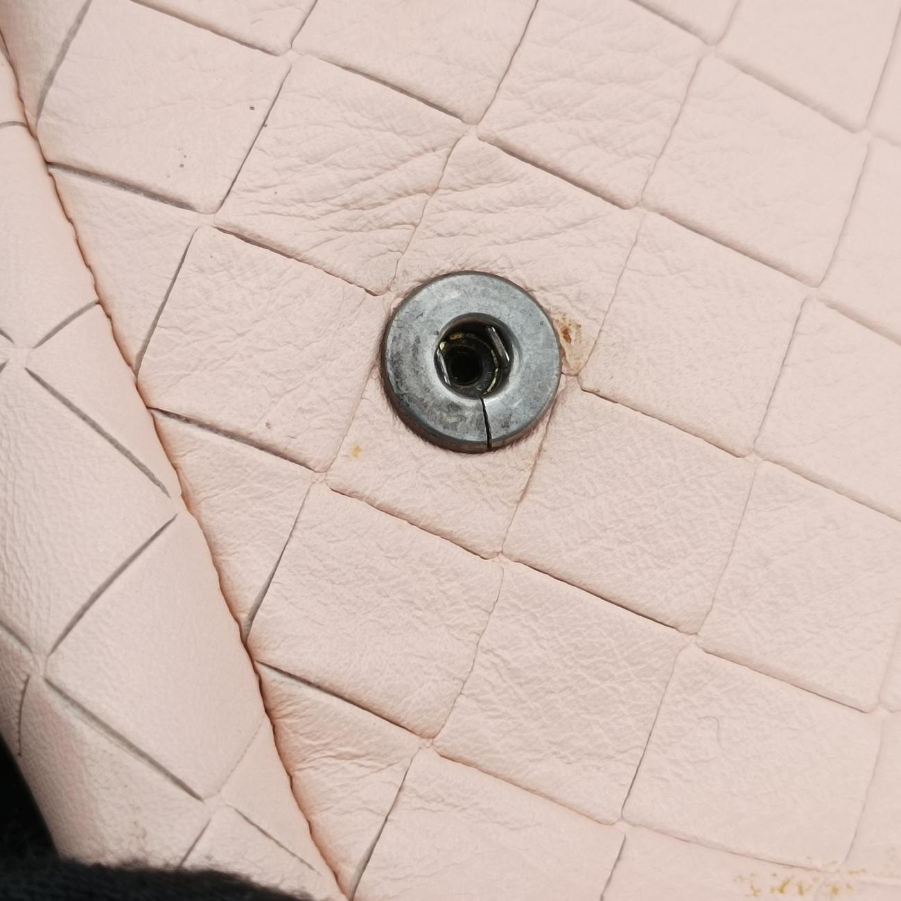 Pre-owned Bottega Veneta Intreccaito pink lambskin  shoulderbag | stylenewstar