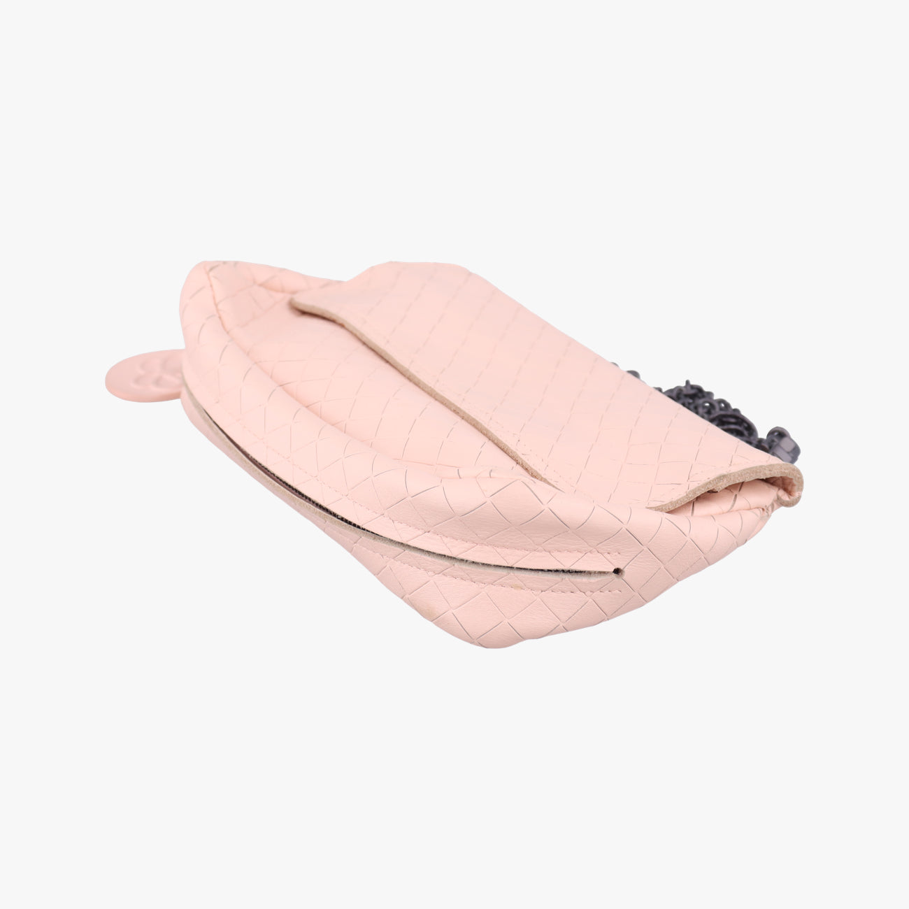 Pre-owned Bottega Veneta Intreccaito pink lambskin  shoulderbag | stylenewstar