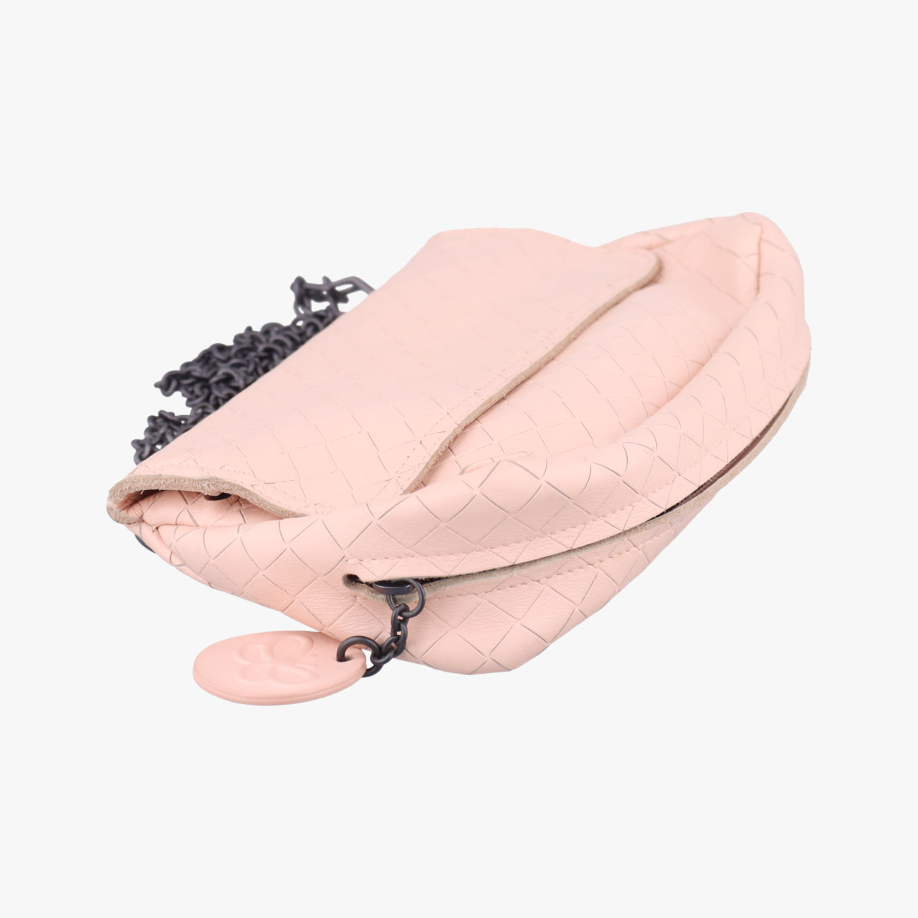Pre-owned Bottega Veneta Intreccaito pink lambskin  shoulderbag | stylenewstar