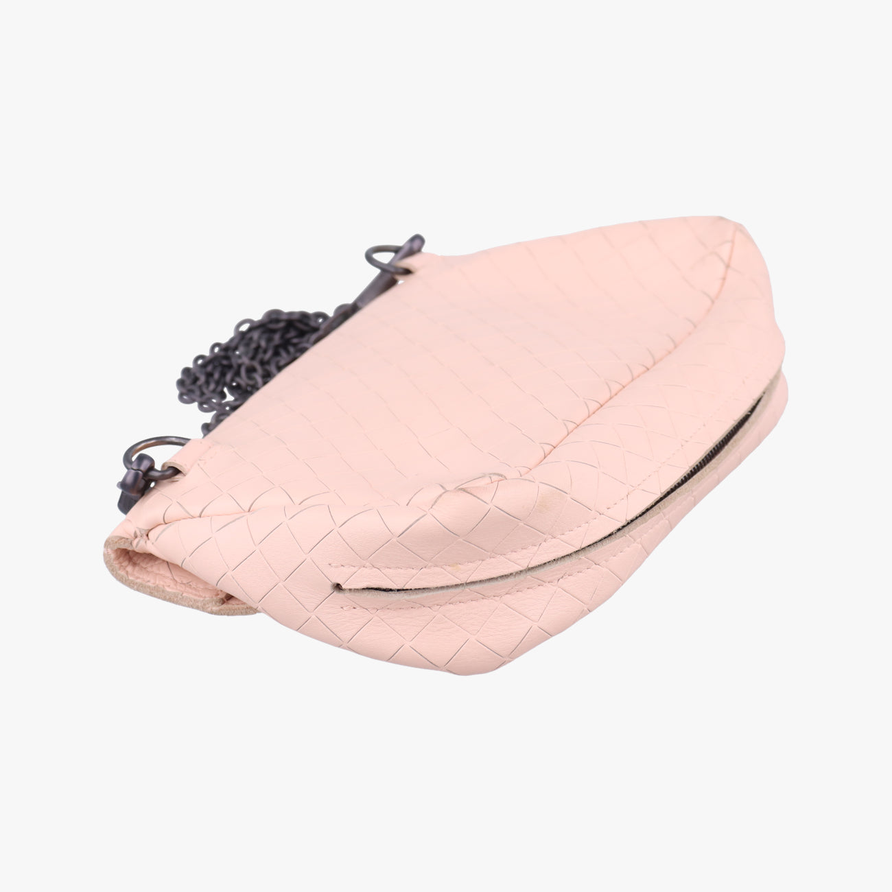 Pre-owned Bottega Veneta Intreccaito pink lambskin  shoulderbag | stylenewstar