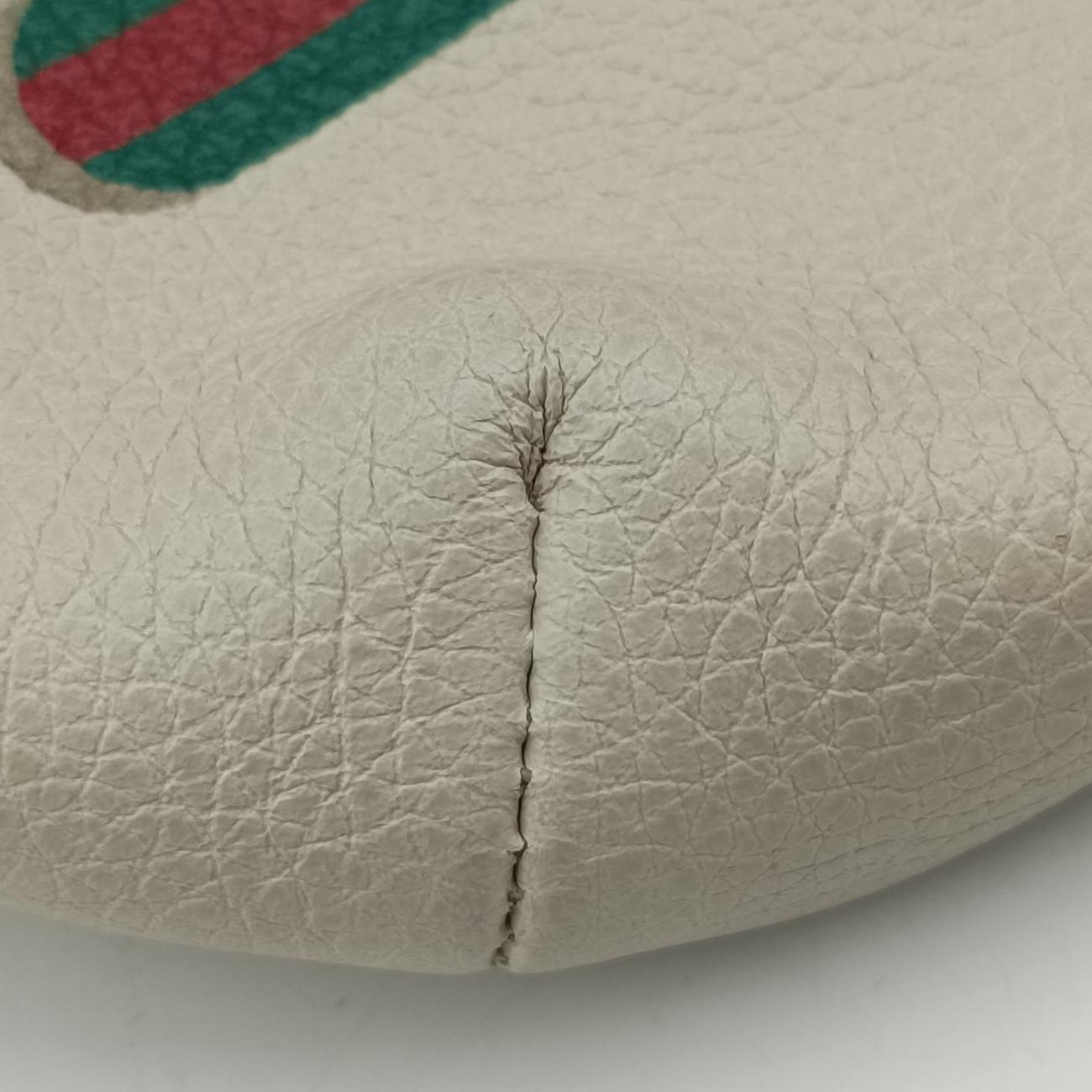 Pre-owned Gucci GUCCI Print White Leather 527792 bum bag/waist bag | stylenewstar