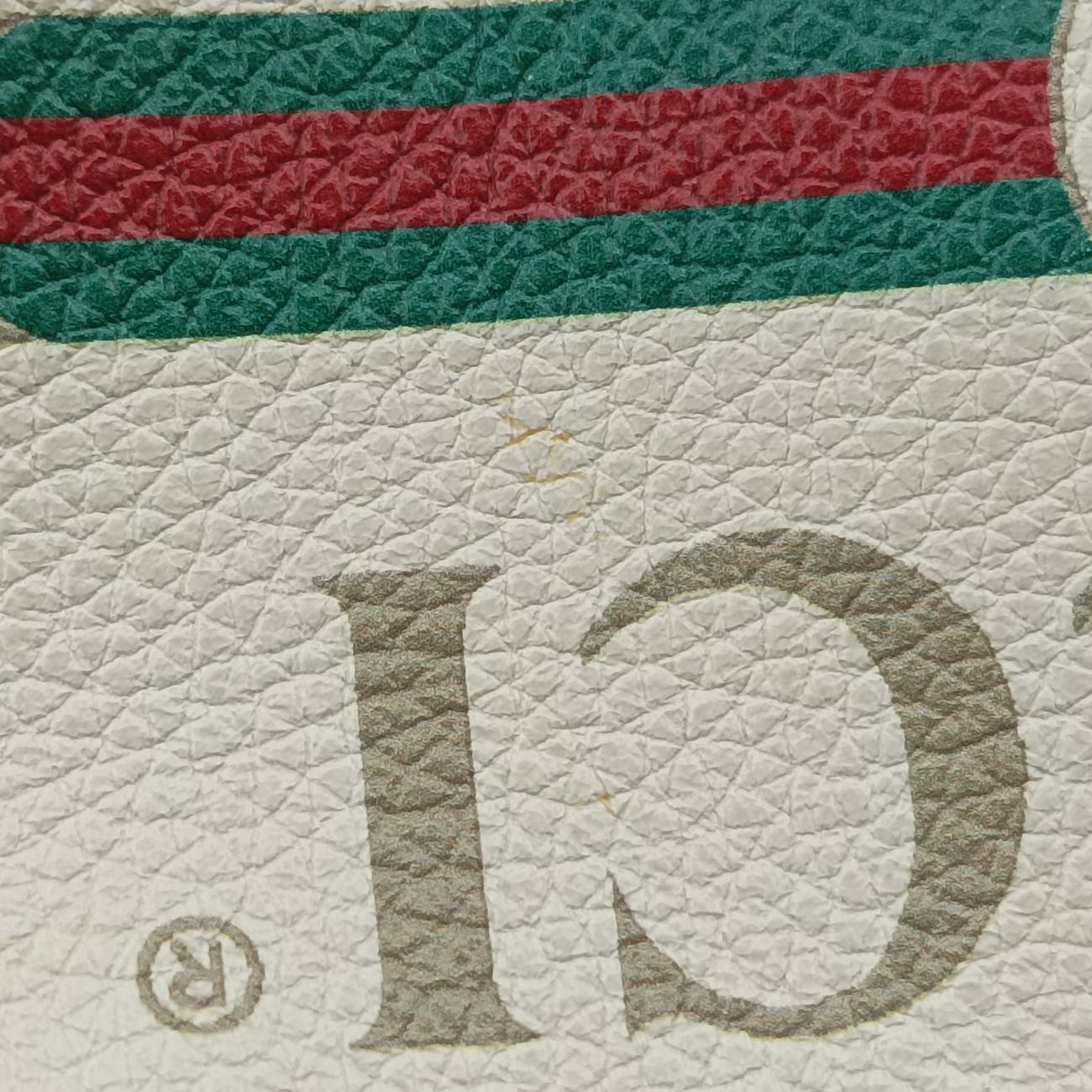 Pre-owned Gucci GUCCI Print White Leather 527792 bum bag/waist bag | stylenewstar