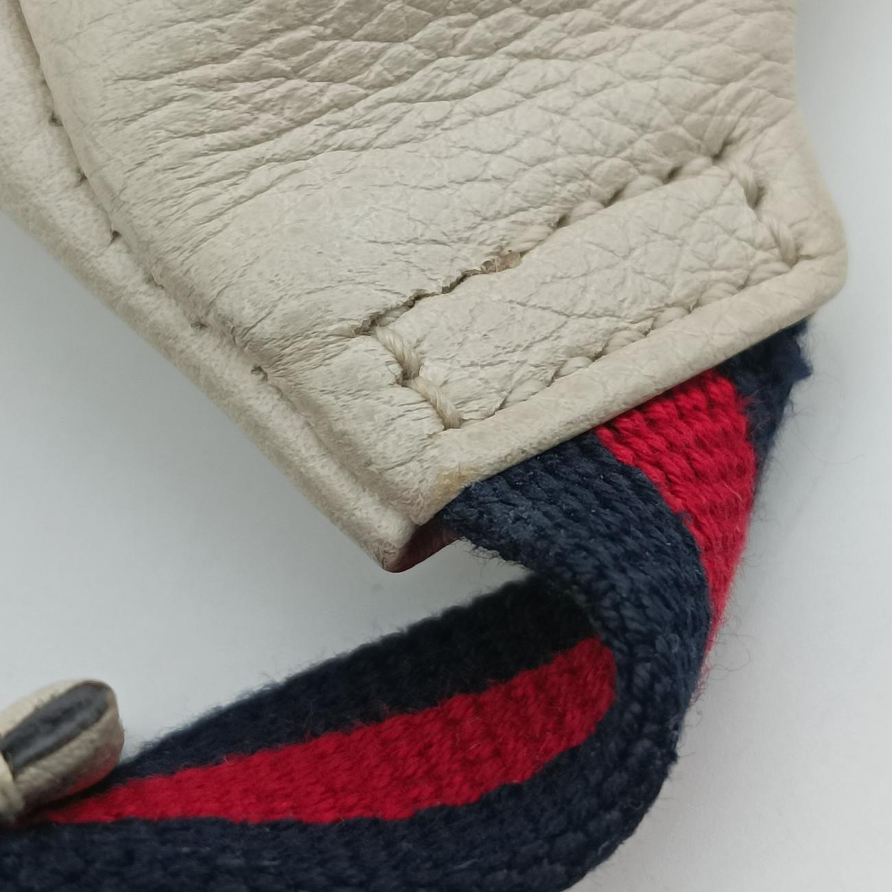 Pre-owned Gucci GUCCI Print White Leather 527792 bum bag/waist bag | stylenewstar