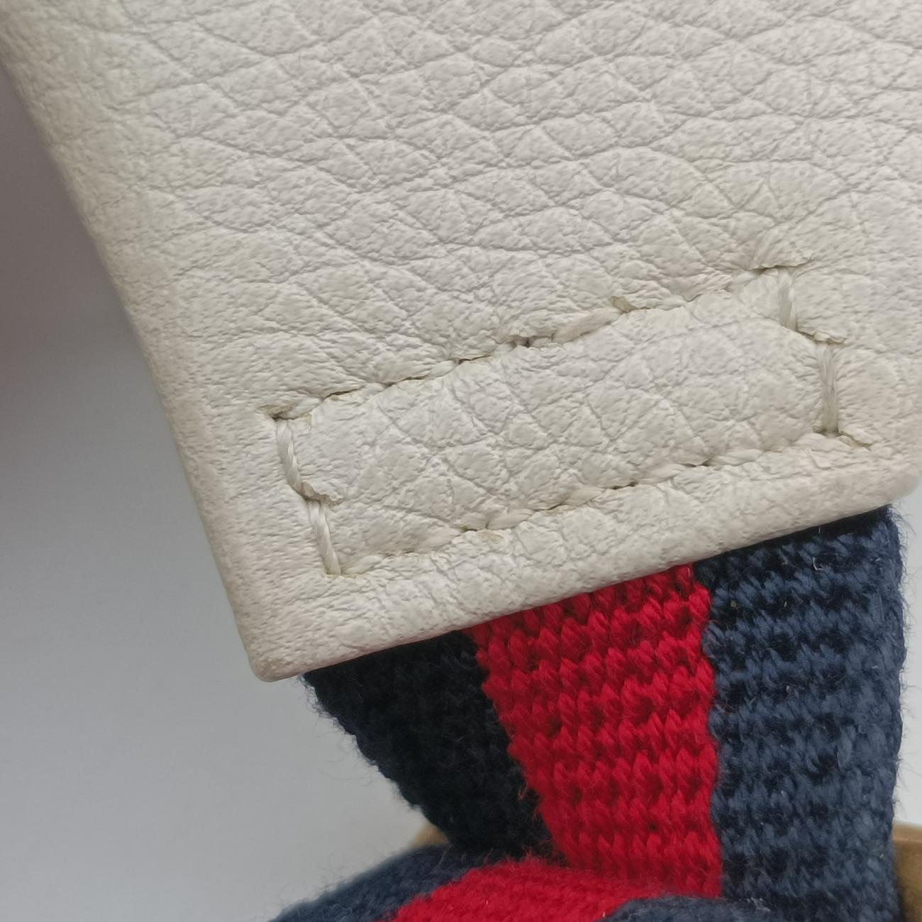 Pre-owned Gucci GUCCI Print White Leather 527792 bum bag/waist bag | stylenewstar