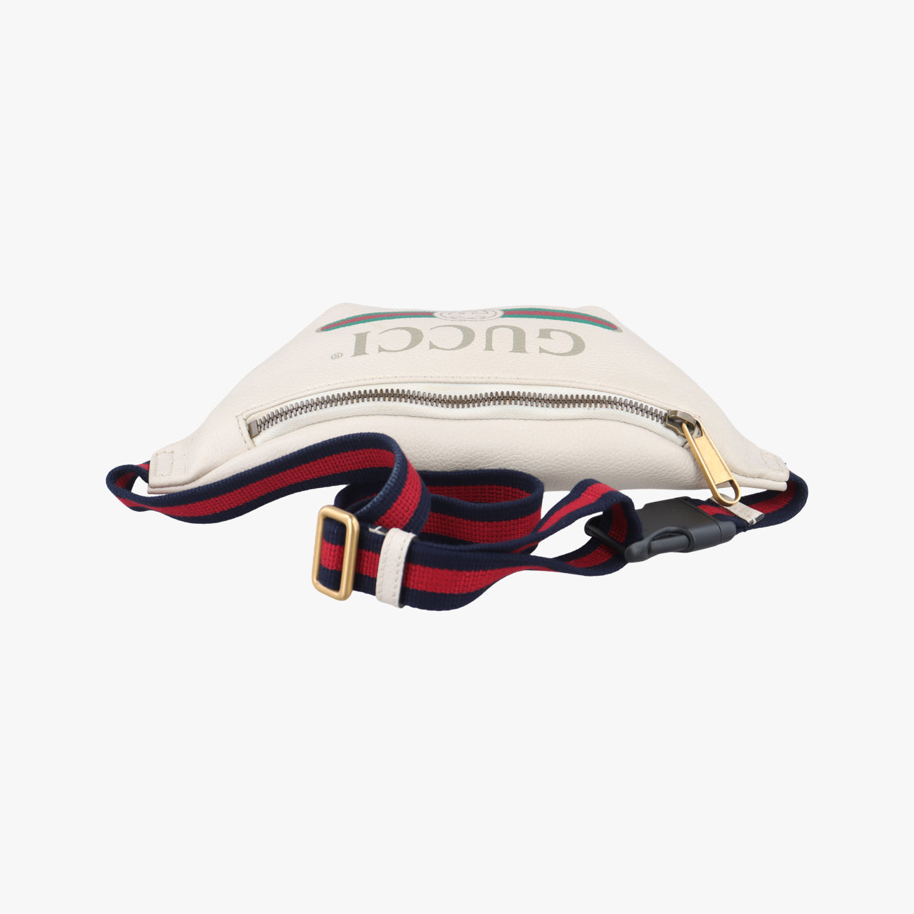 Pre-owned Gucci GUCCI Print White Leather 527792 bum bag/waist bag | stylenewstar