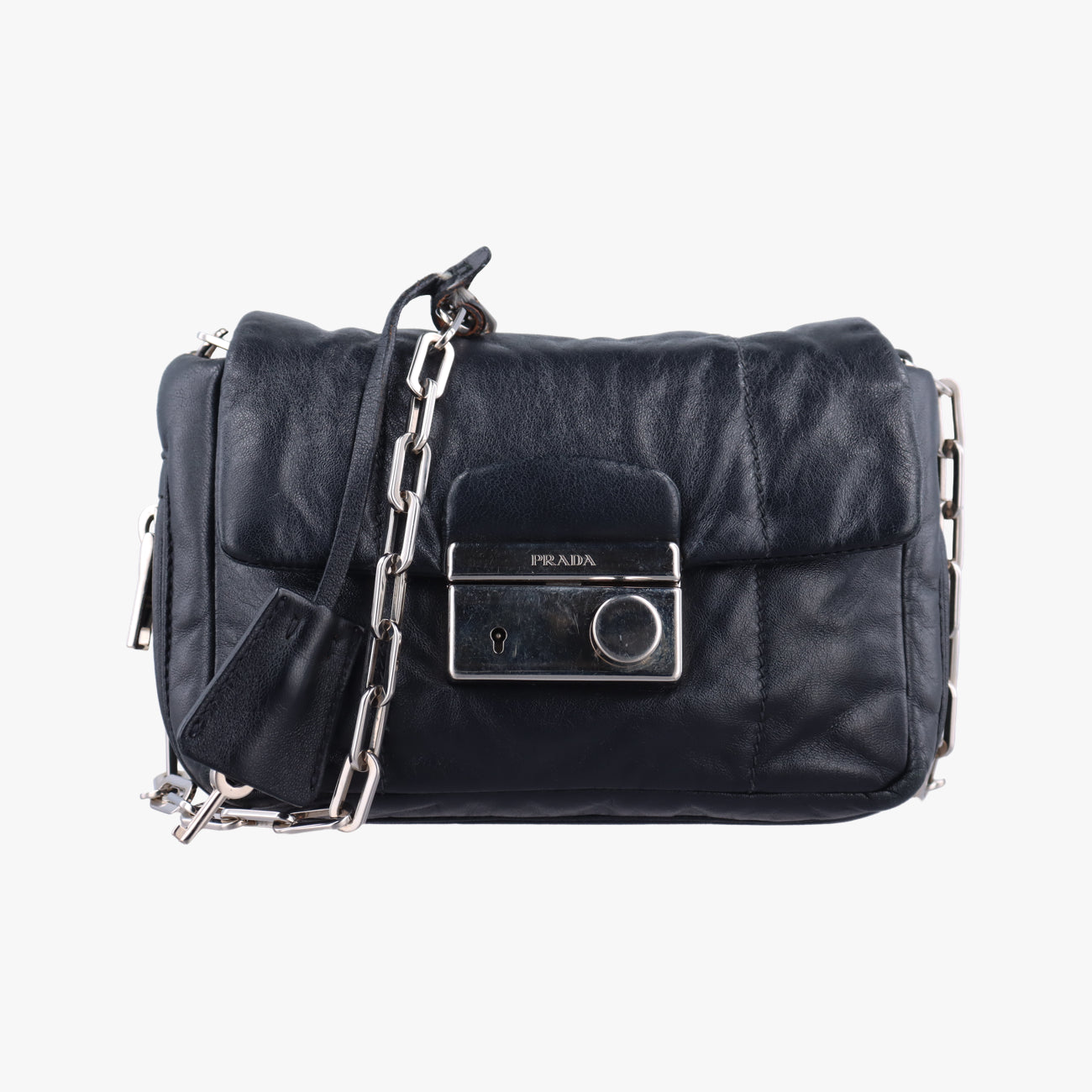 Secondhand Prada Double Flap Black Leather BR5036  shoulderbag | stylenewstar