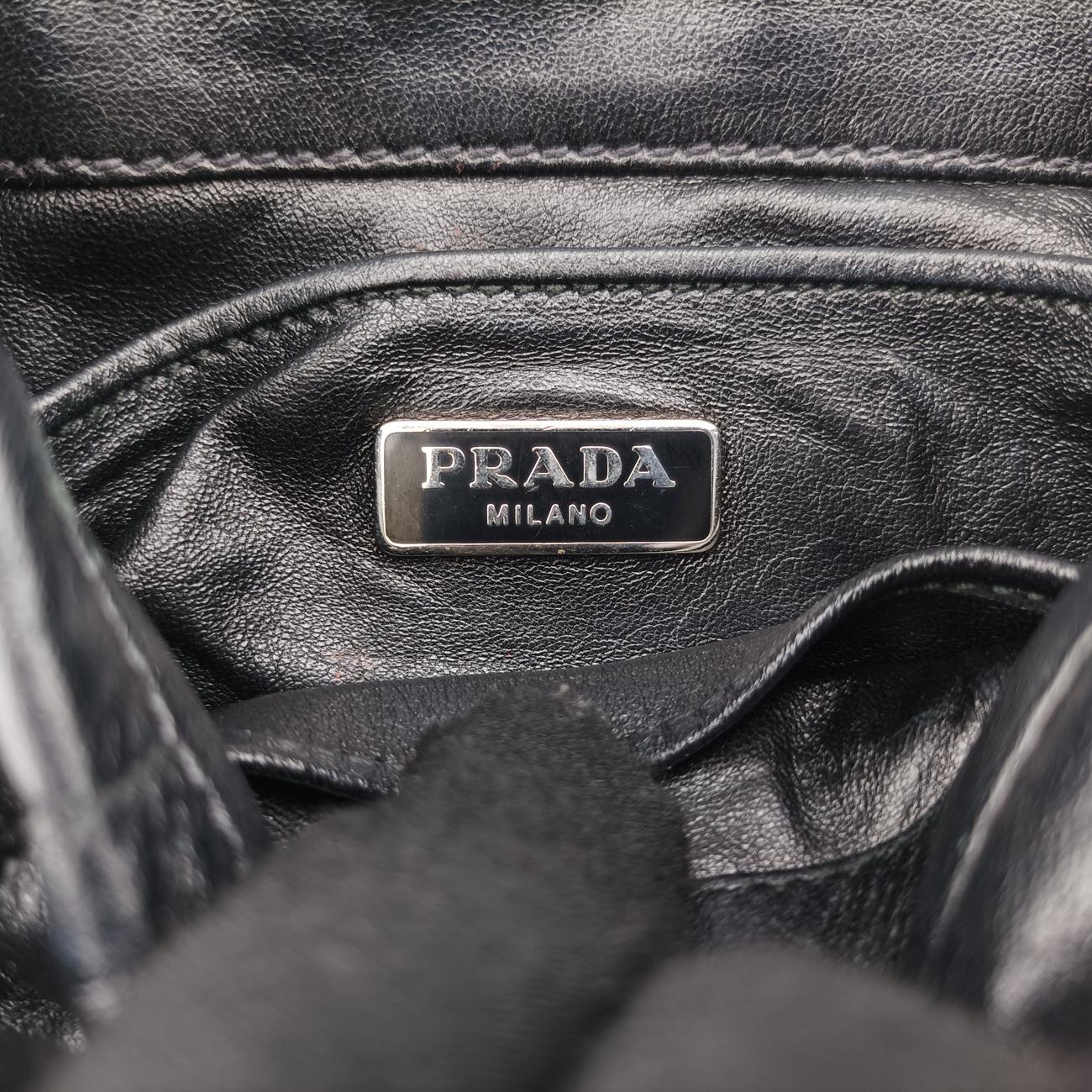 Secondhand Prada Double Flap Black Leather BR5036  shoulderbag | stylenewstar