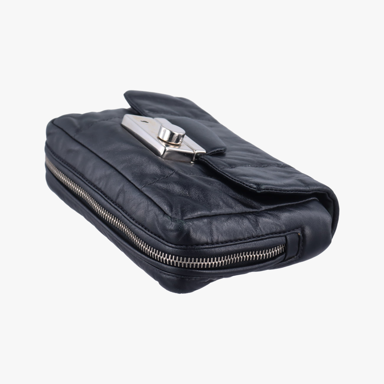 Secondhand Prada Double Flap Black Leather BR5036  shoulderbag | stylenewstar