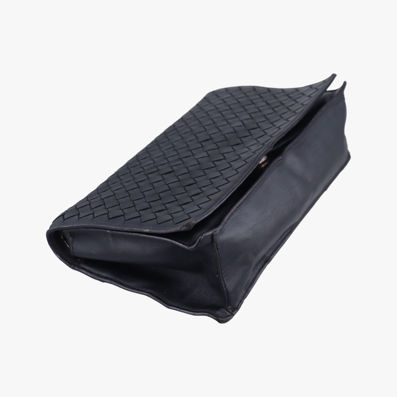 Pre-owned Bottega Veneta Intrecciato Black lambskin  shoulderbag | stylenewstar