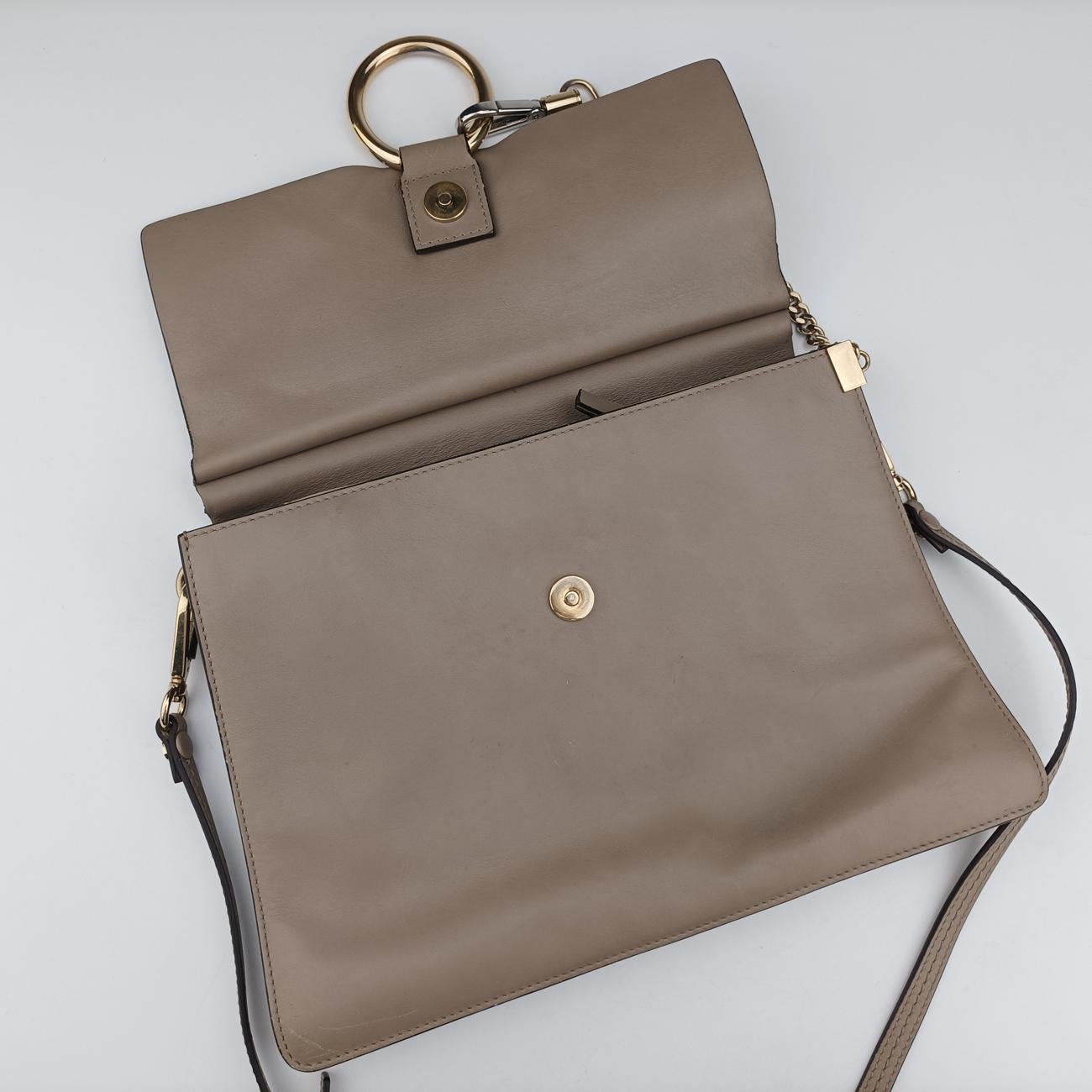 Pre-owned Chloe FAYE Brown Suede × leather  shoulderbag | stylenewstar