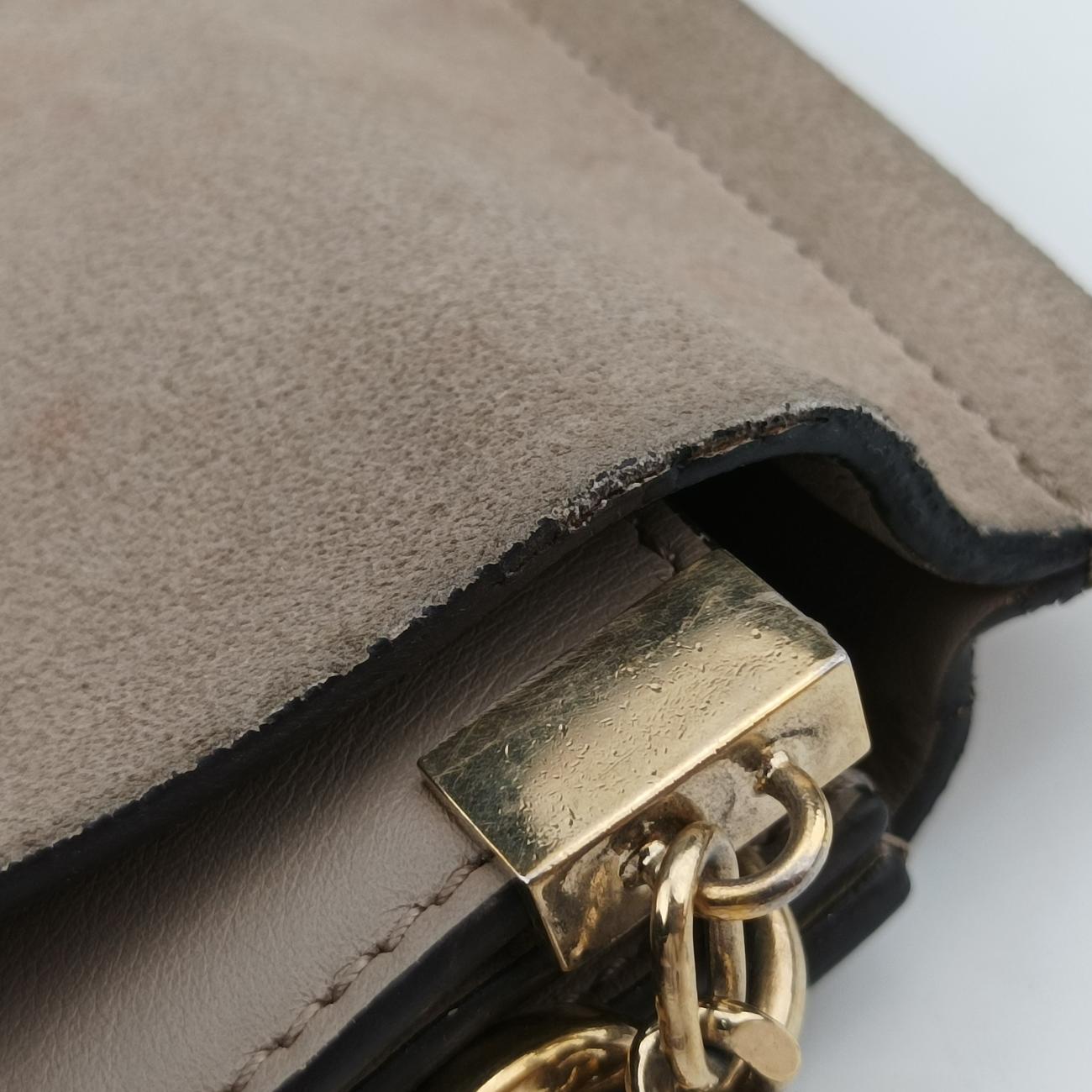 Pre-owned Chloe FAYE Brown Suede × leather  shoulderbag | stylenewstar