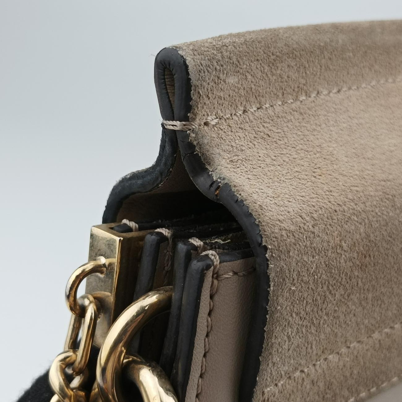 Pre-owned Chloe FAYE Brown Suede × leather  shoulderbag | stylenewstar