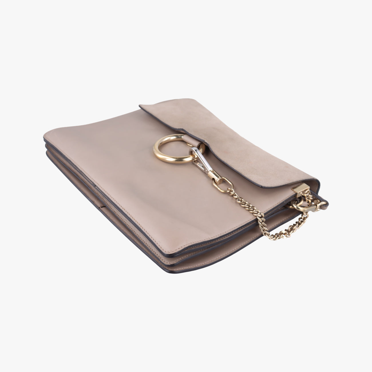 Pre-owned Chloe FAYE Brown Suede × leather  shoulderbag | stylenewstar