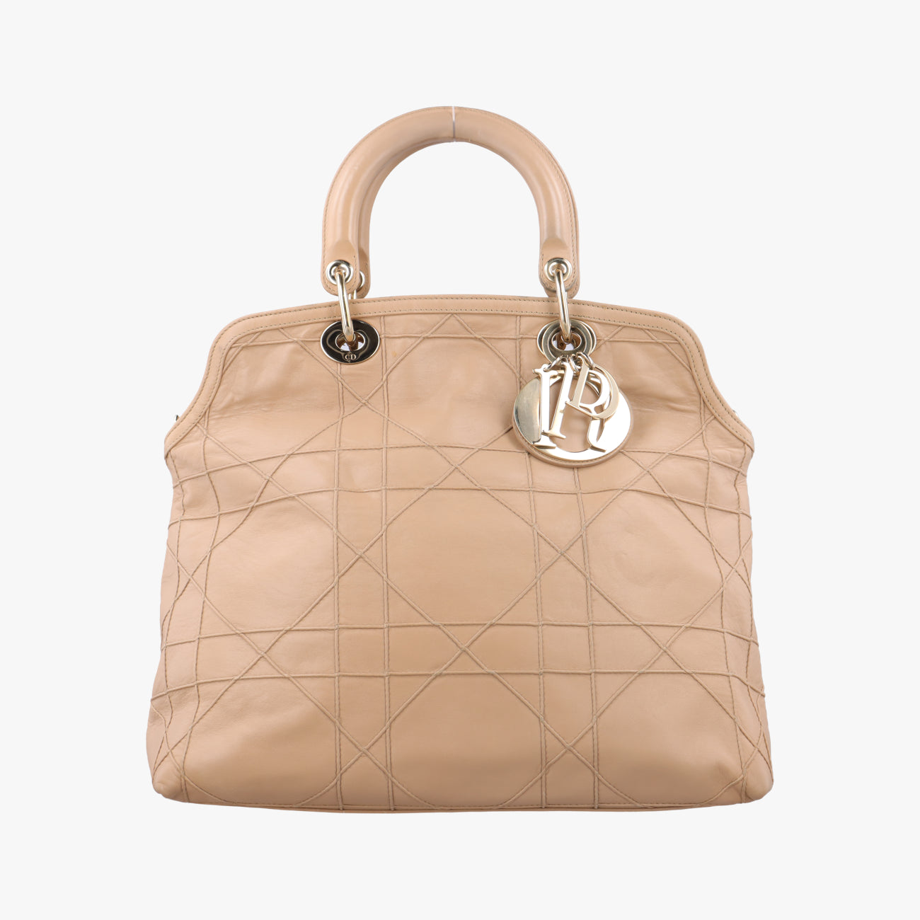 Pre-owned Christian Dior Granville Beige lambskin  handbag | stylenewstar