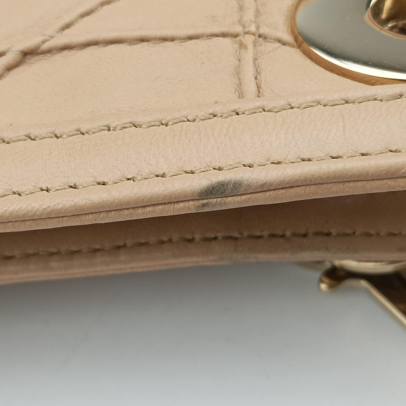 Pre-owned Christian Dior Granville Beige lambskin  handbag | stylenewstar