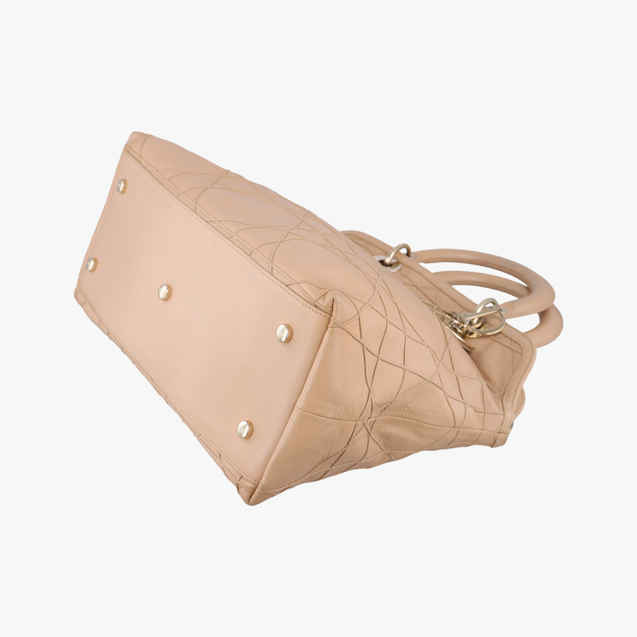 Pre-owned Christian Dior Granville Beige lambskin  handbag | stylenewstar