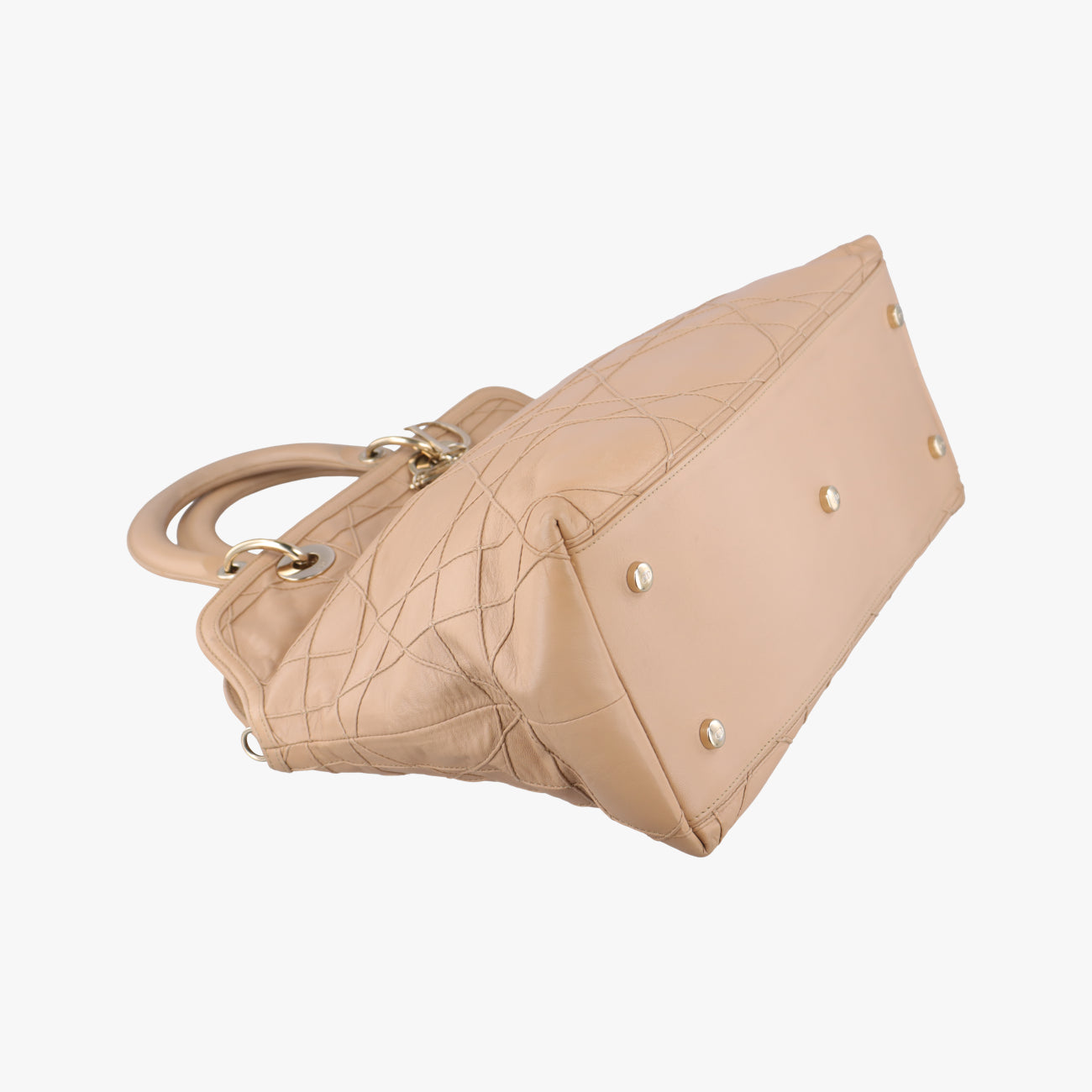 Pre-owned Christian Dior Granville Beige lambskin  handbag | stylenewstar