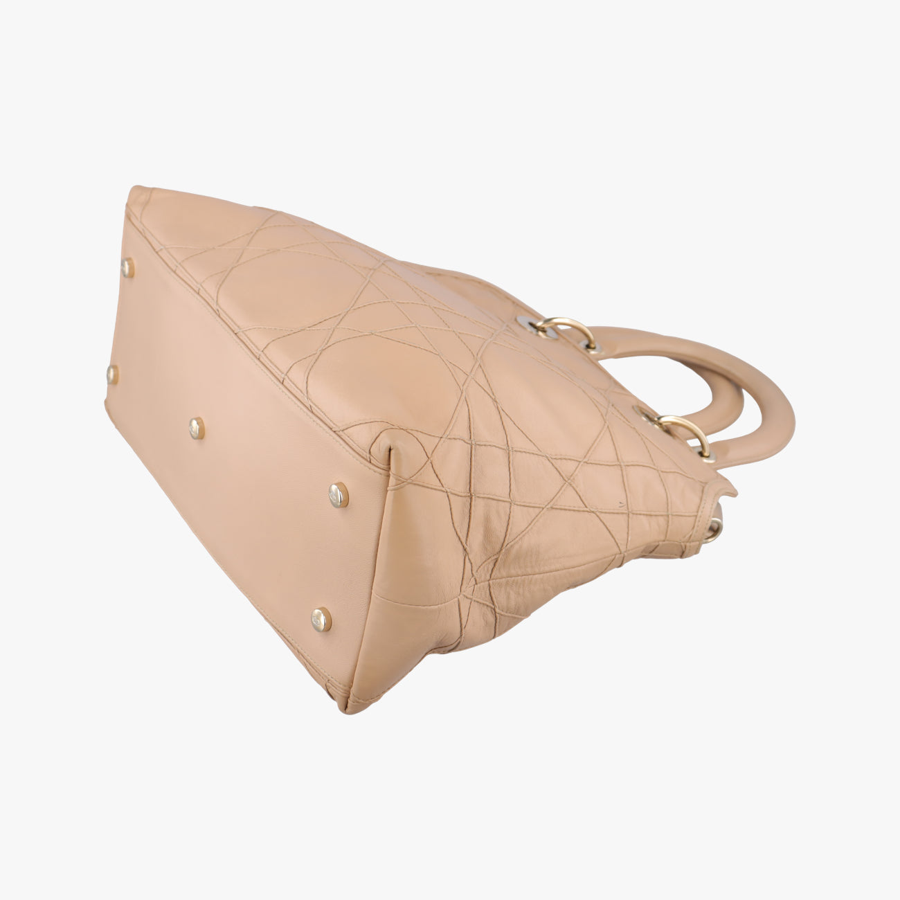 Pre-owned Christian Dior Granville Beige lambskin  handbag | stylenewstar