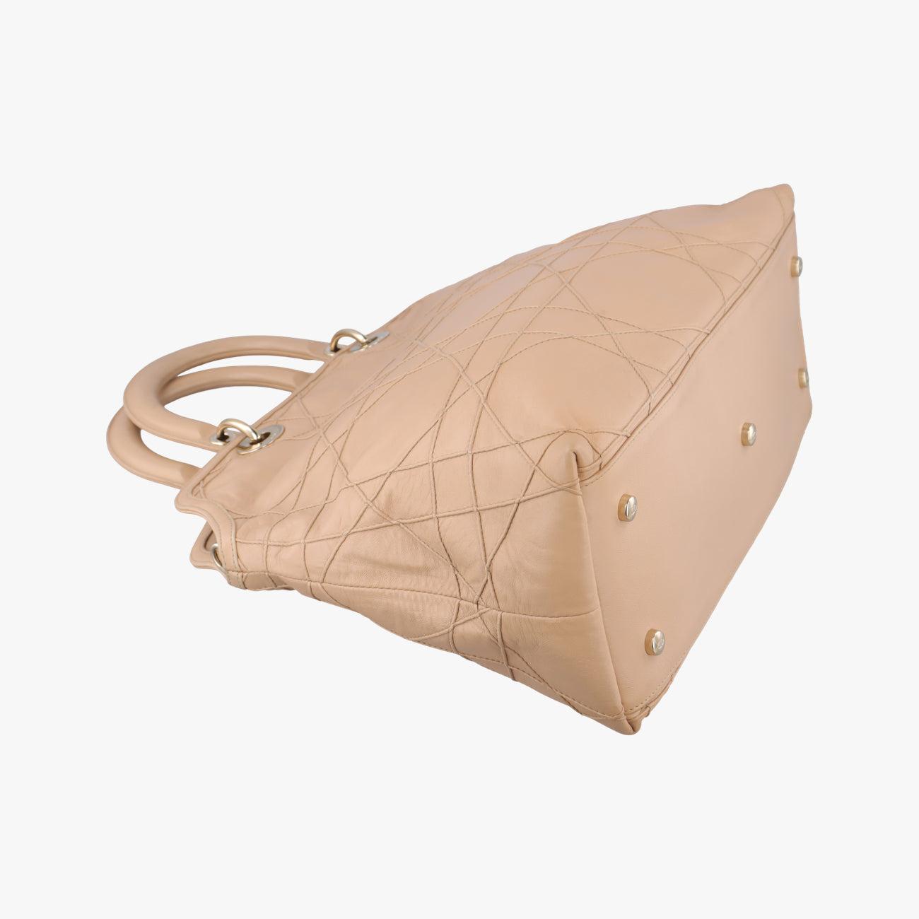 Pre-owned Christian Dior Granville Beige lambskin  handbag | stylenewstar