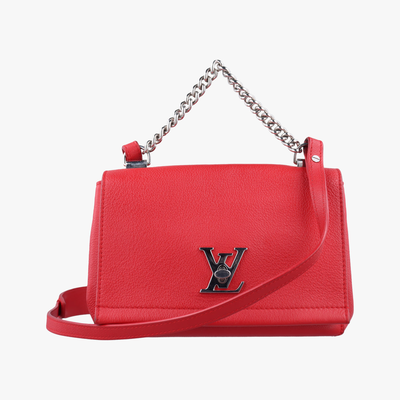 Pre-owned Louis Vuitton Lock Me II BB Ruby Leather M51202 shoulderbag | stylenewstar