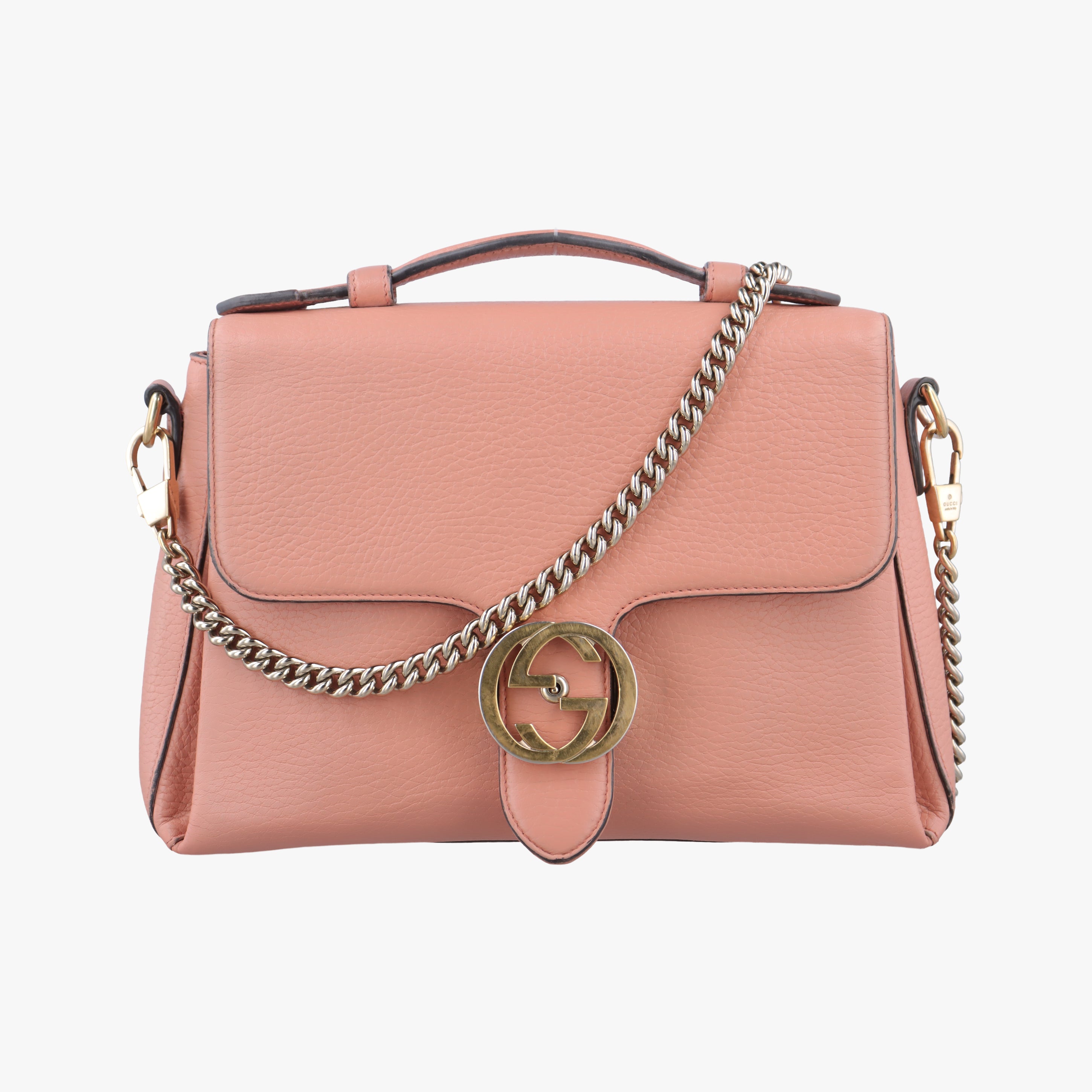 Vintage Gucci Interlocking G Pink Leather 510302 shoulderbag | stylenewstar