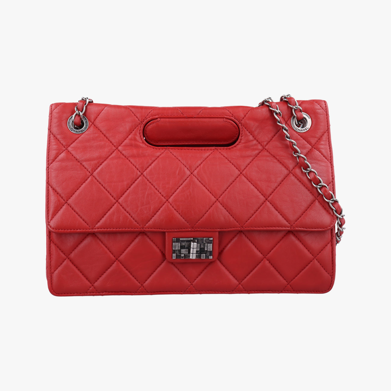 Pre-owned Chanel Paris-Byzance Take Away Flap Red lambskin A66738 shoulderbag | stylenewstar