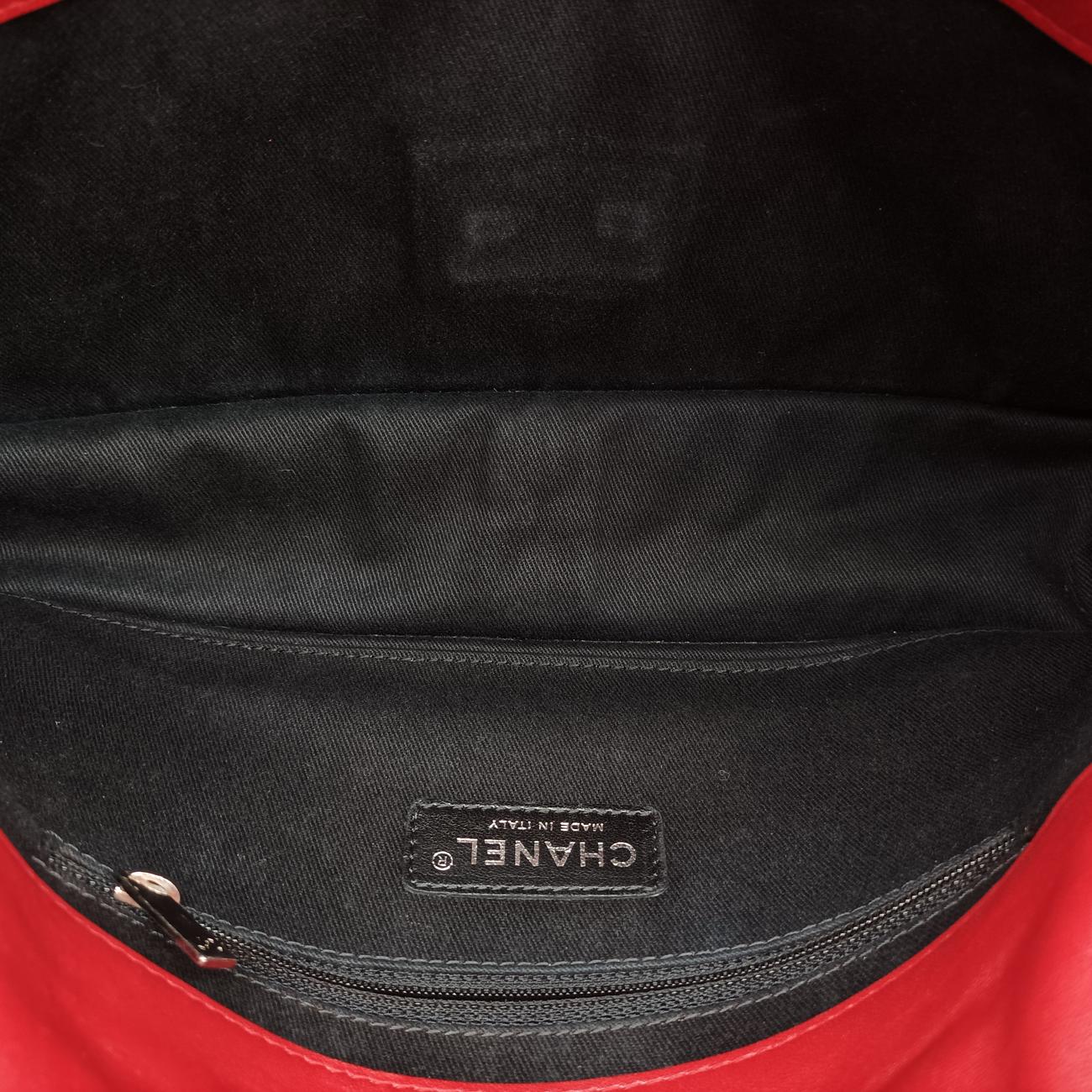 Pre-owned Chanel Paris-Byzance Take Away Flap Red lambskin A66738 shoulderbag | stylenewstar