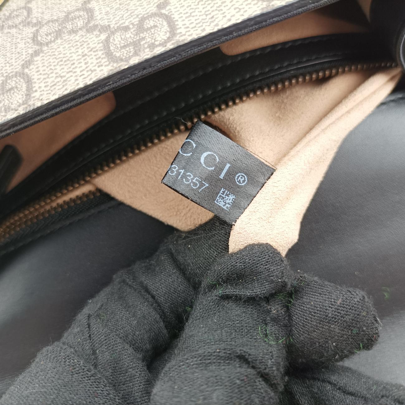 Vintage Gucci Osiride GG Supreme beige×black×Multicolour Leather × Canvas 497996 shoulderbag | stylenewstar