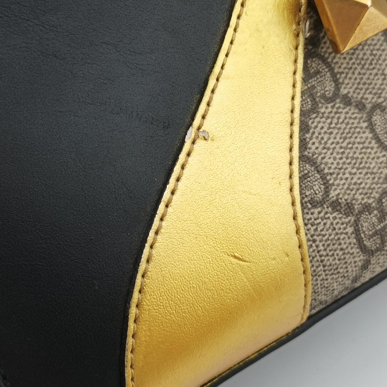 Vintage Gucci Osiride GG Supreme beige×black×Multicolour Leather × Canvas 497996 shoulderbag | stylenewstar