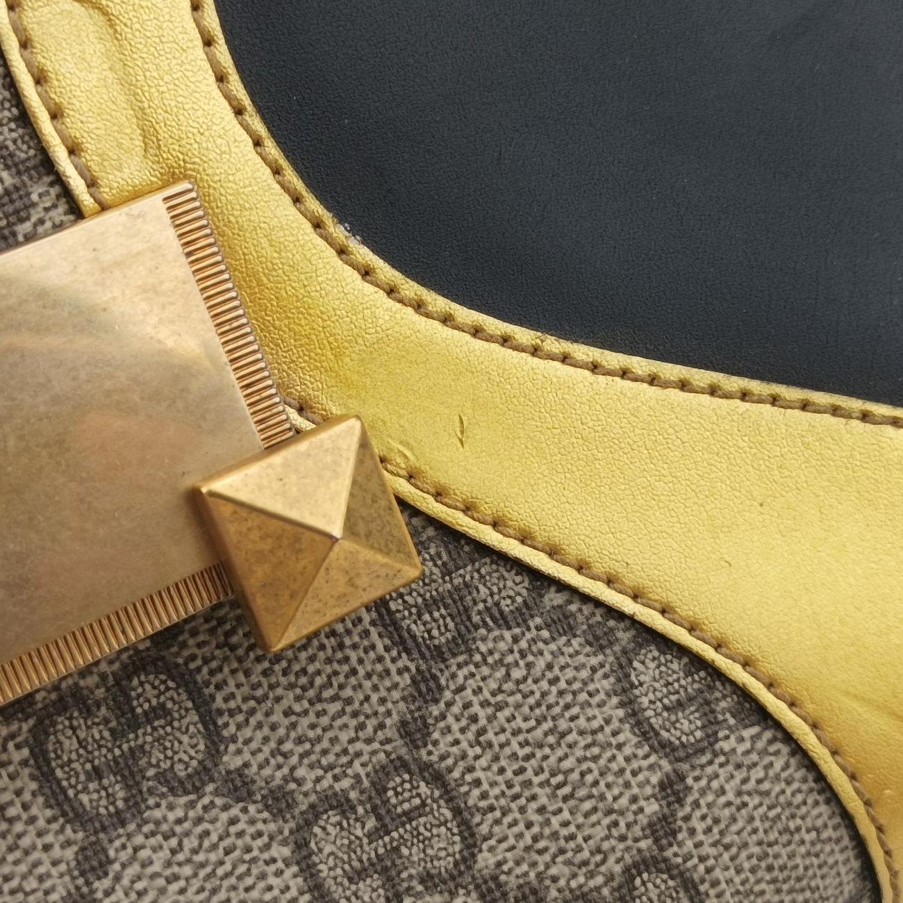 Vintage Gucci Osiride GG Supreme beige×black×Multicolour Leather × Canvas 497996 shoulderbag | stylenewstar