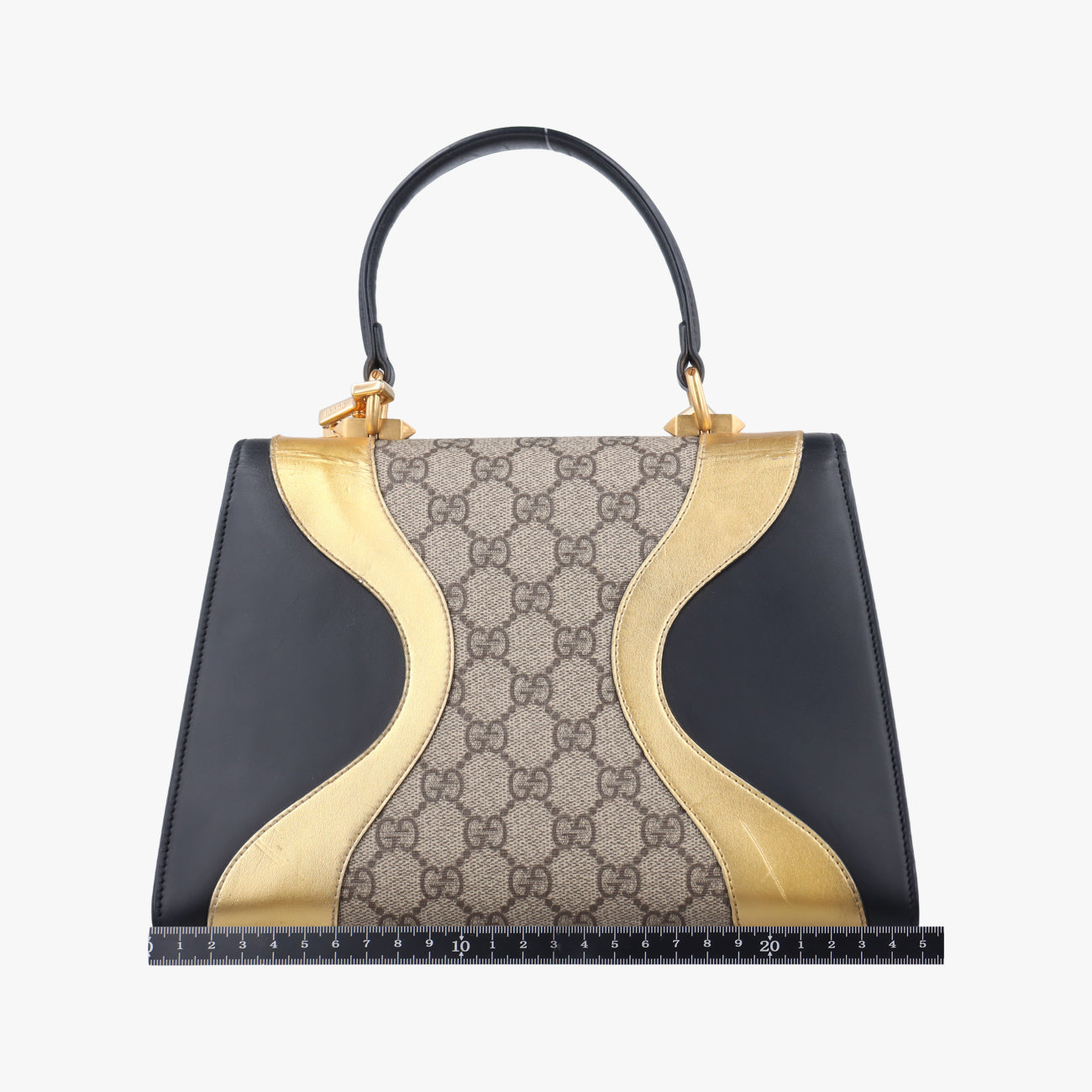 Vintage Gucci Osiride GG Supreme beige×black×Multicolour Leather × Canvas 497996 shoulderbag | stylenewstar