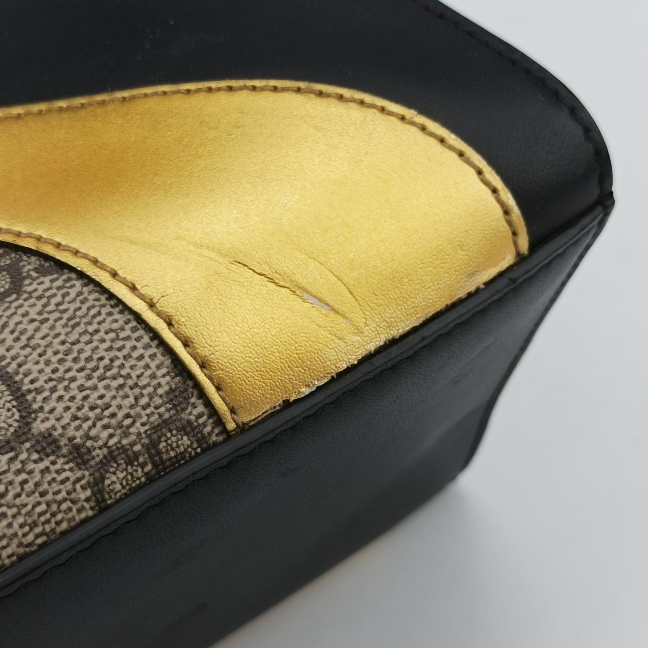 Vintage Gucci Osiride GG Supreme beige×black×Multicolour Leather × Canvas 497996 shoulderbag | stylenewstar