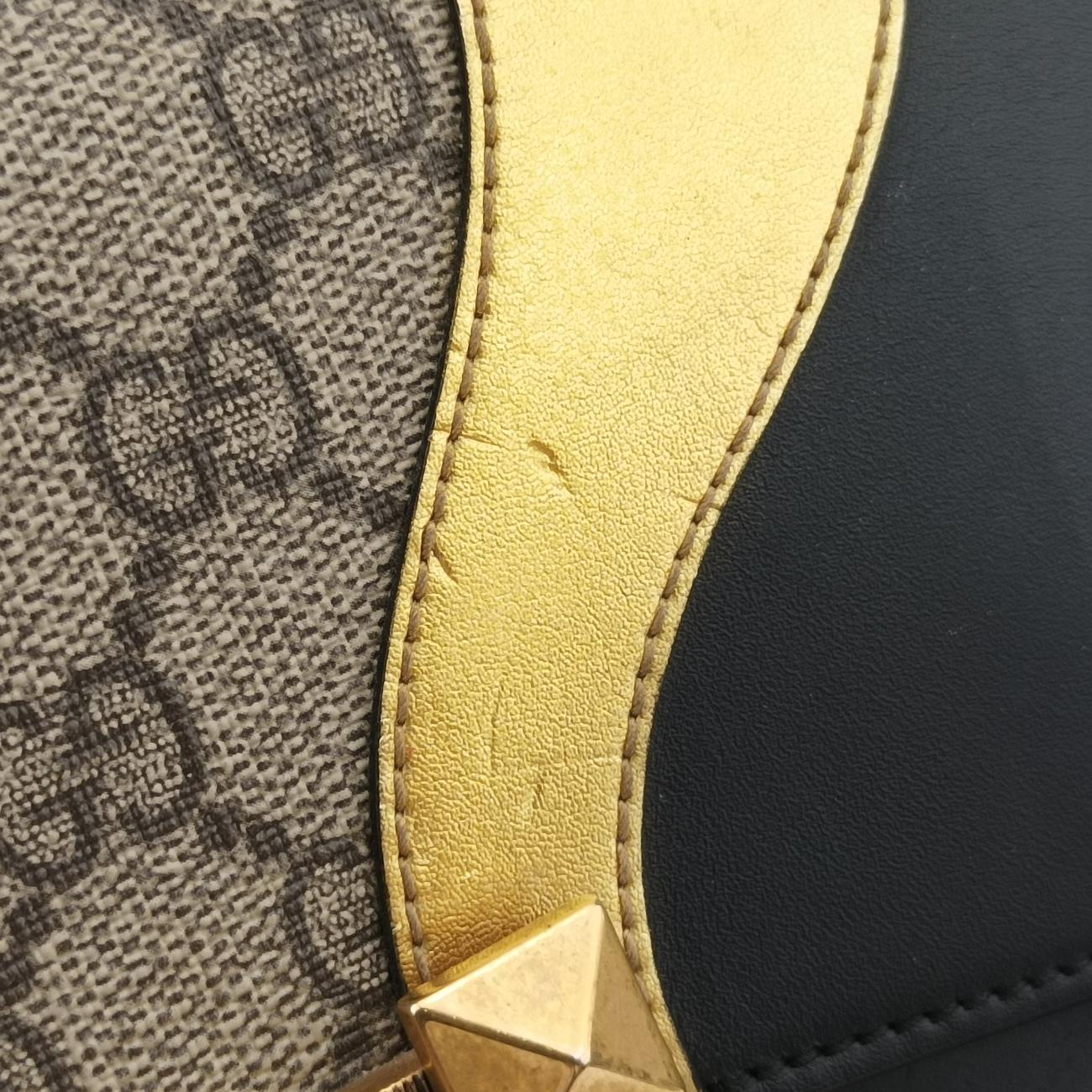 Vintage Gucci Osiride GG Supreme beige×black×Multicolour Leather × Canvas 497996 shoulderbag | stylenewstar