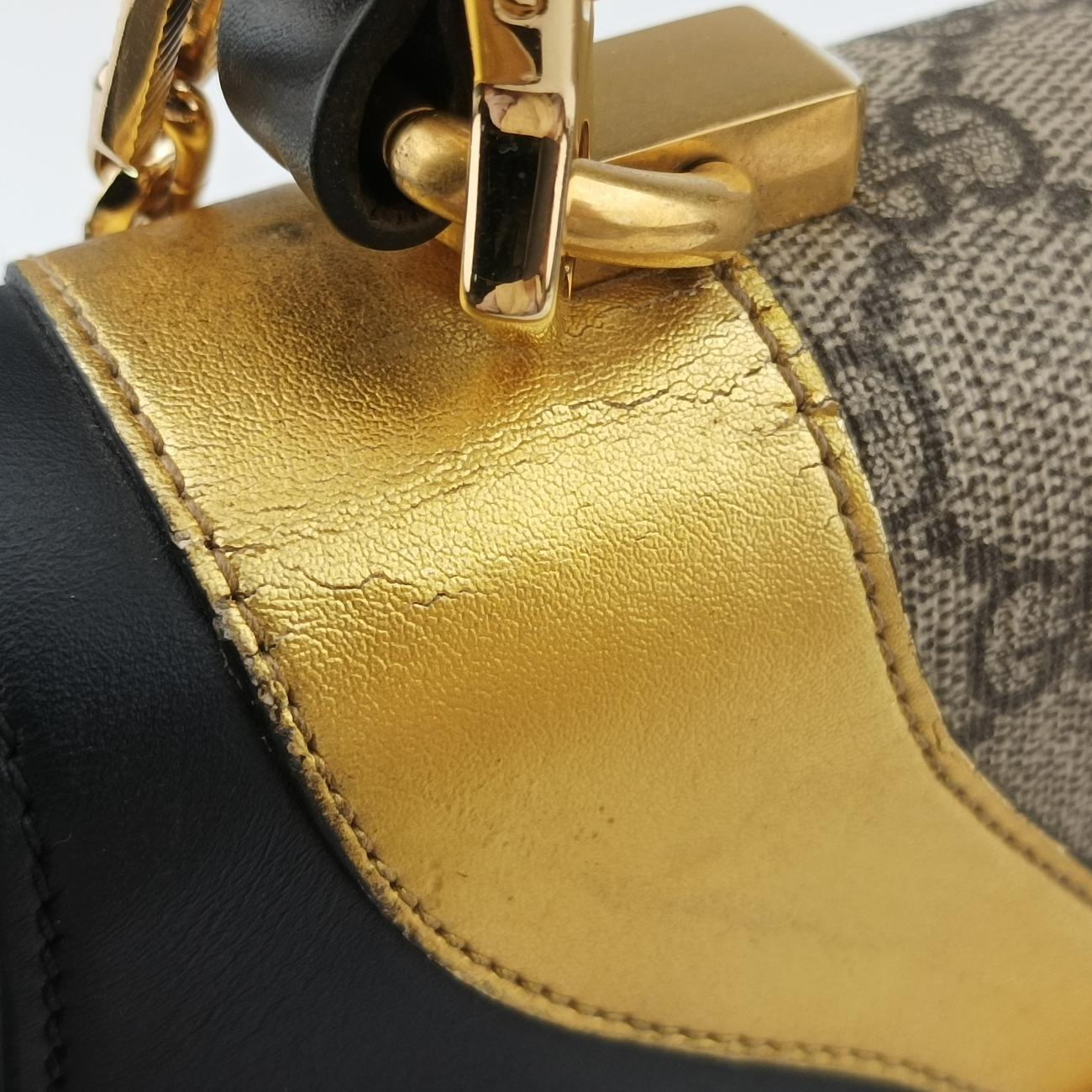 Vintage Gucci Osiride GG Supreme beige×black×Multicolour Leather × Canvas 497996 shoulderbag | stylenewstar