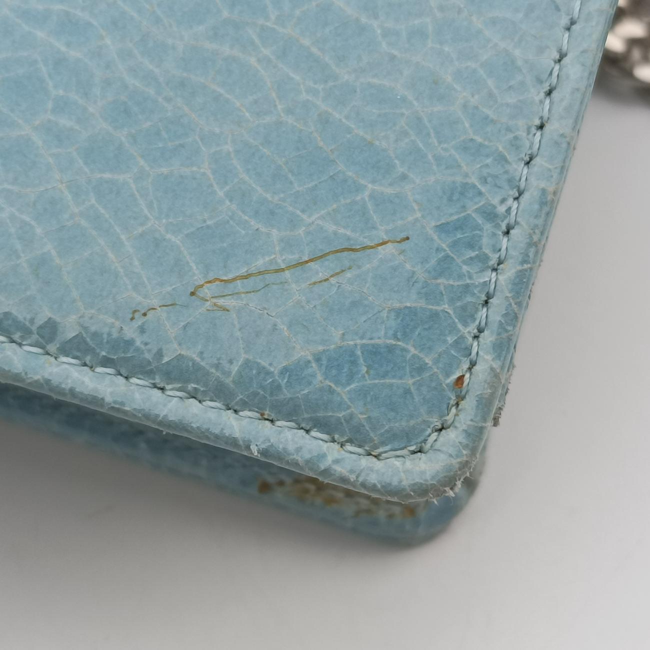 Secondhand Christian Dior Diorama Blue Leather  shoulderbag | stylenewstar