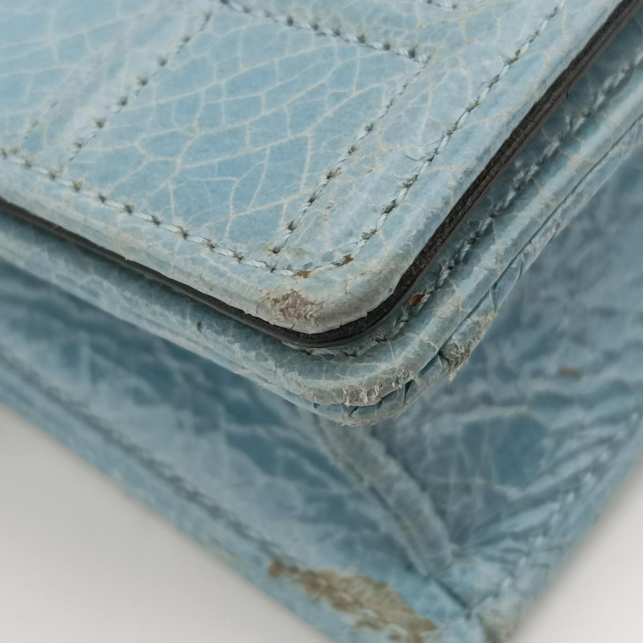 Secondhand Christian Dior Diorama Blue Leather  shoulderbag | stylenewstar