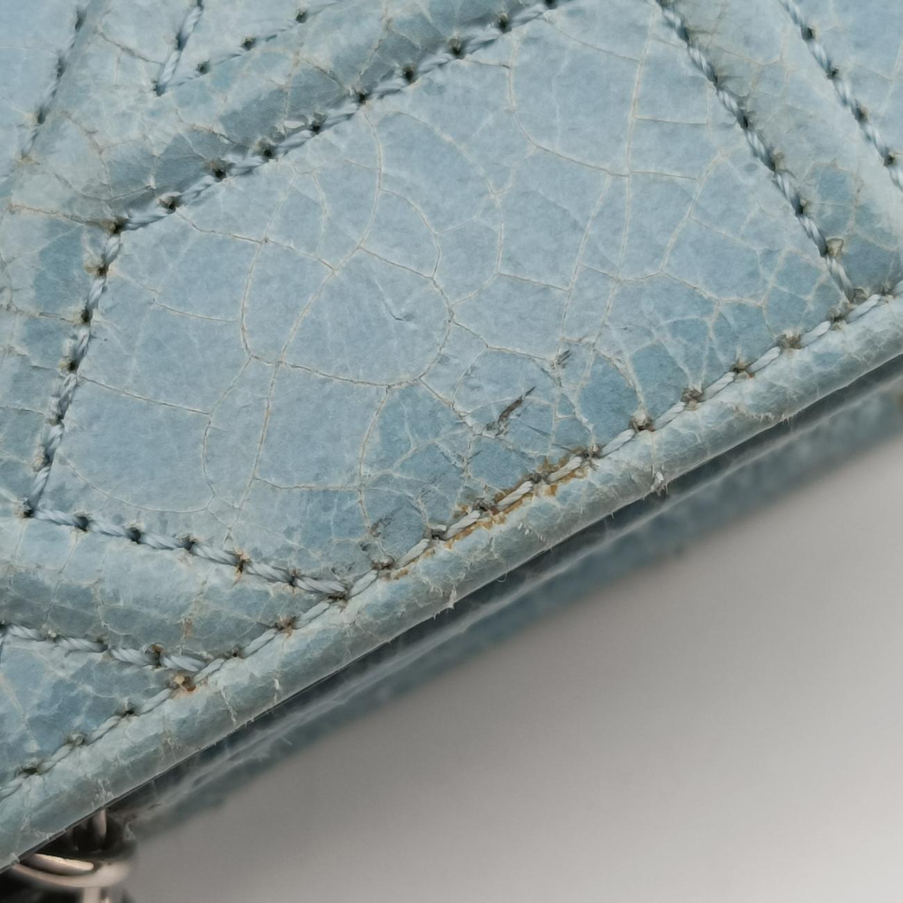 Secondhand Christian Dior Diorama Blue Leather  shoulderbag | stylenewstar