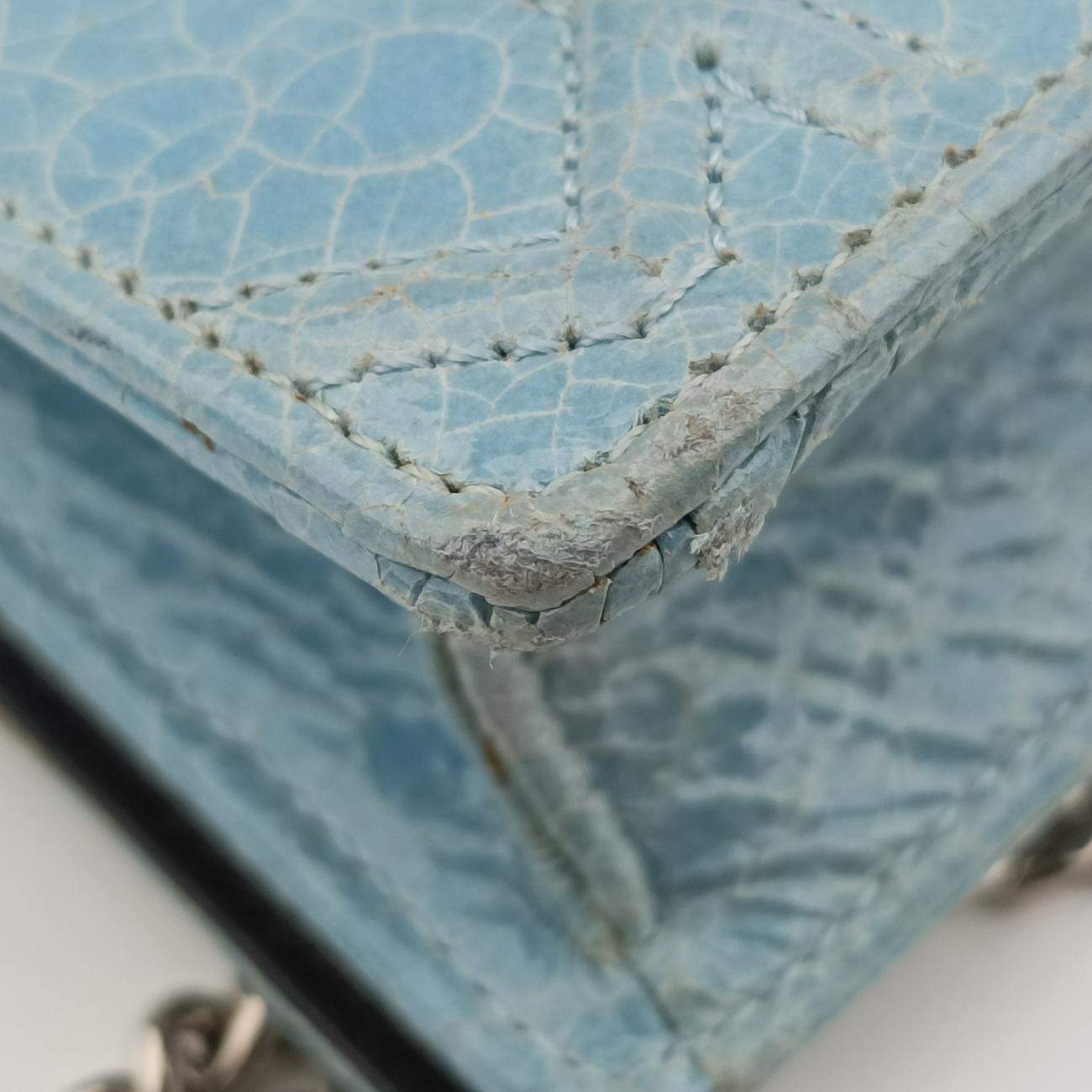 Secondhand Christian Dior Diorama Blue Leather  shoulderbag | stylenewstar