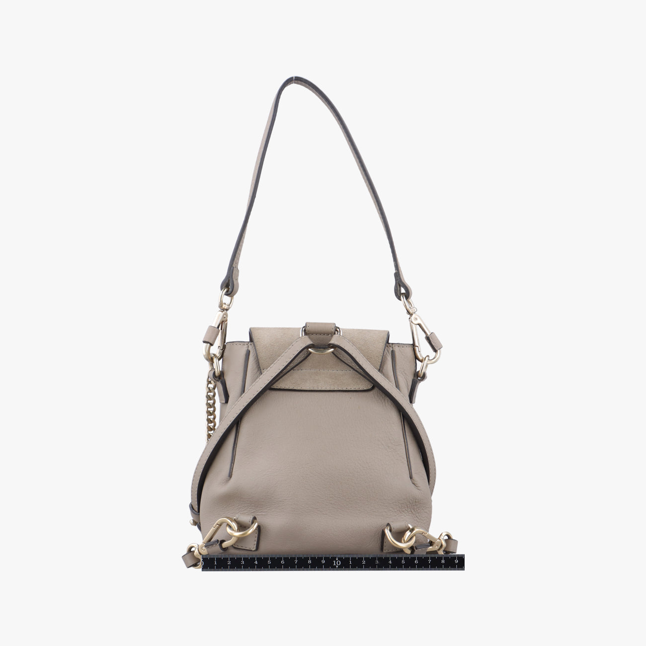 Pre-owned Chloe FAYE mini Grey Suede × leather  backpack/rucksack | stylenewstar