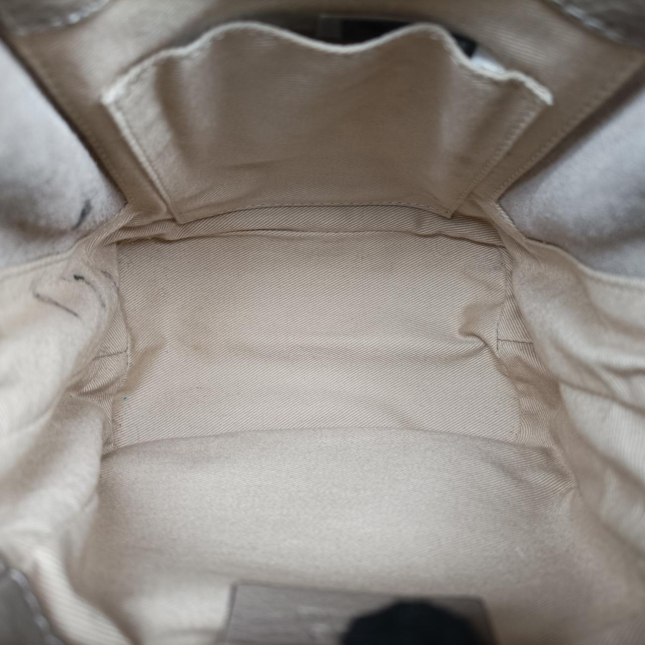 Pre-owned Chloe FAYE mini Grey Suede × leather  backpack/rucksack | stylenewstar