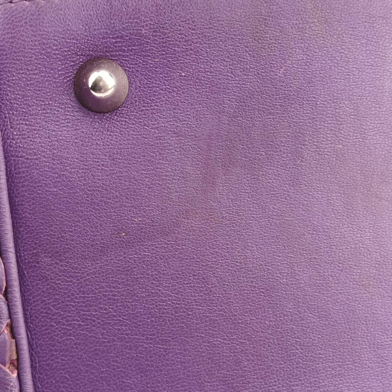 Secondhand Christian Dior Braided Lady Dior Purple x Bordeaux lambskin  handbag | stylenewstar